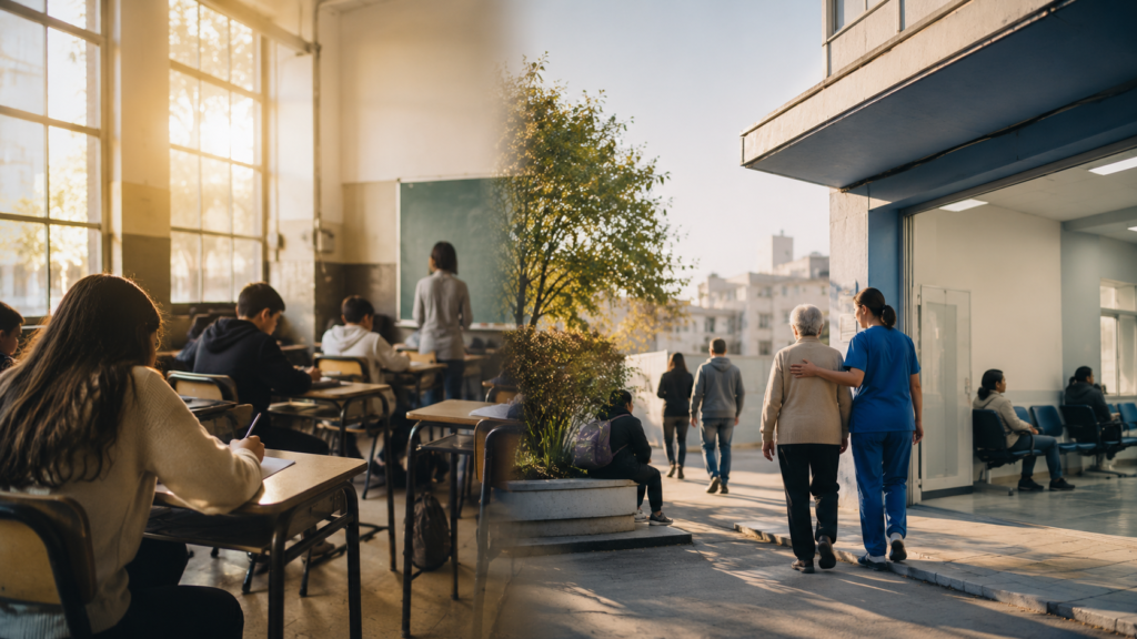 Salud y educación en Argentina: agenda social, atención y aulas