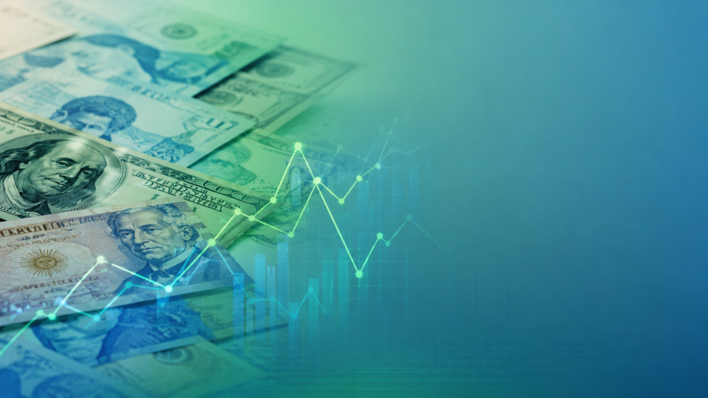 Inflación y dólar en Argentina 2026: gráficos financieros y billetes