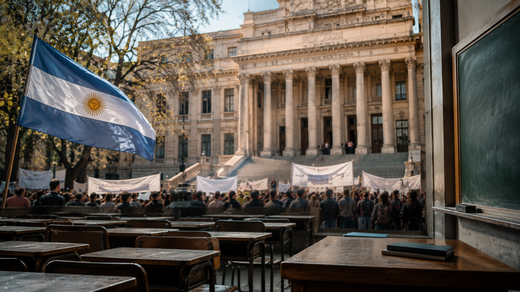 Paro universitario en Argentina: universidad pública y reclamo docente por salarios y presupuesto